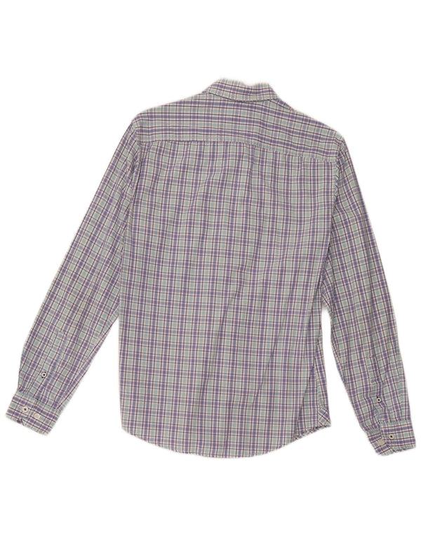 Crew Clothing Mens Slim Fit Camisa pequena xadrez multicolorida de algodão