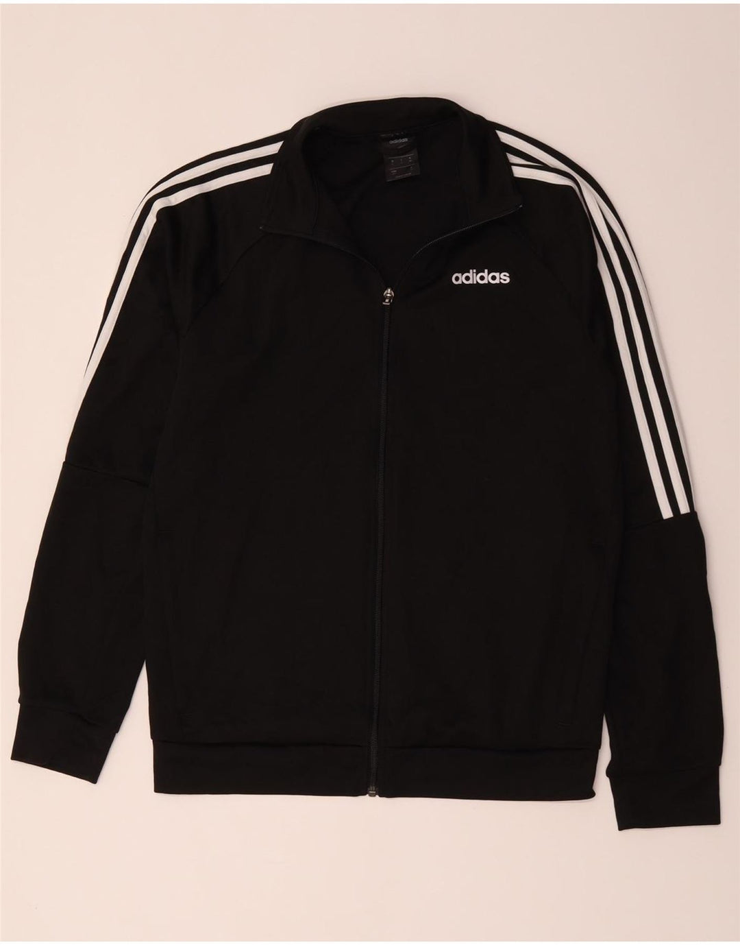 Adidas Mens Climalite Tracksuit Top Jacket UK 40/42 Médio Preto Poliéster
