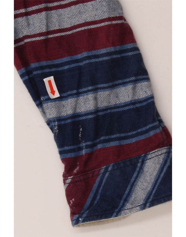 Camisa masculina de flanela de ajuste regular O'NEILL XL de algodão listrado multicolorido