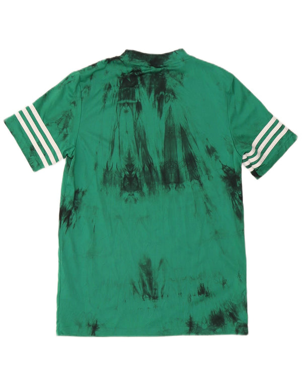 Adidas Mens Camiseta Top XS Verde Tie Dye Poliéster