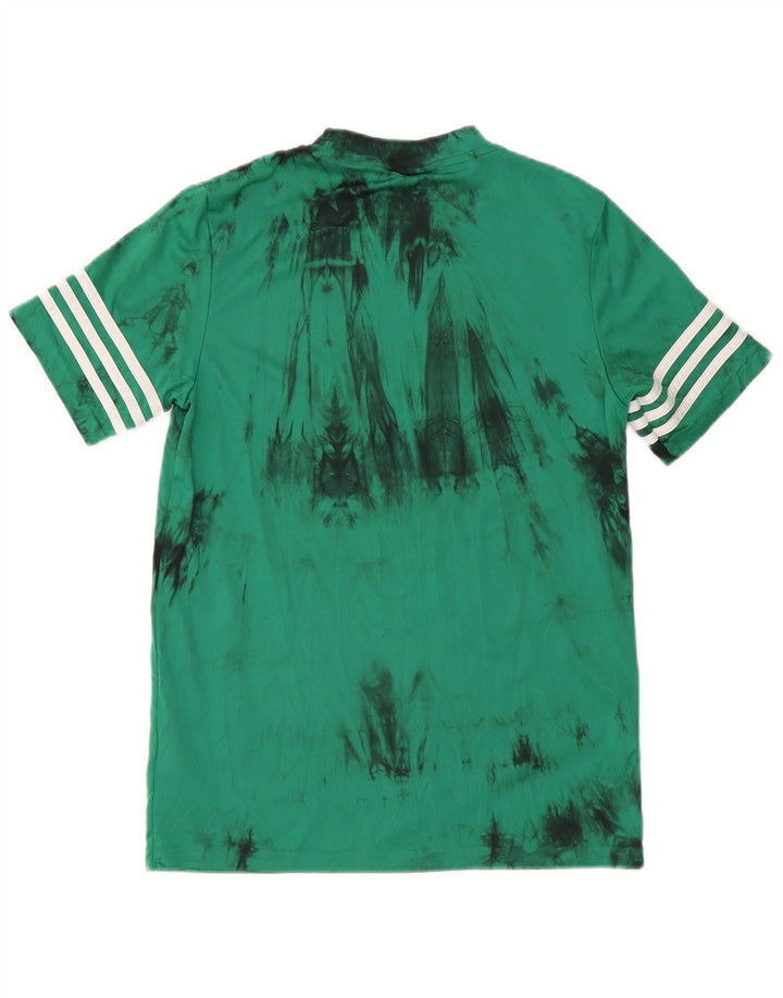 Adidas Mens Camiseta Top XS Verde Tie Dye Poliéster