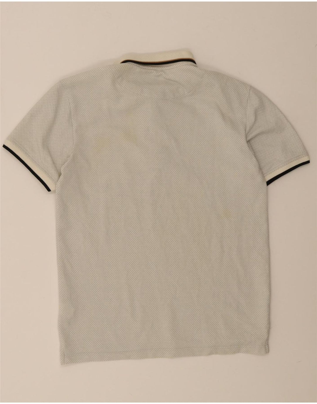 Camisa polo masculina ZARA pequena algodão cinza