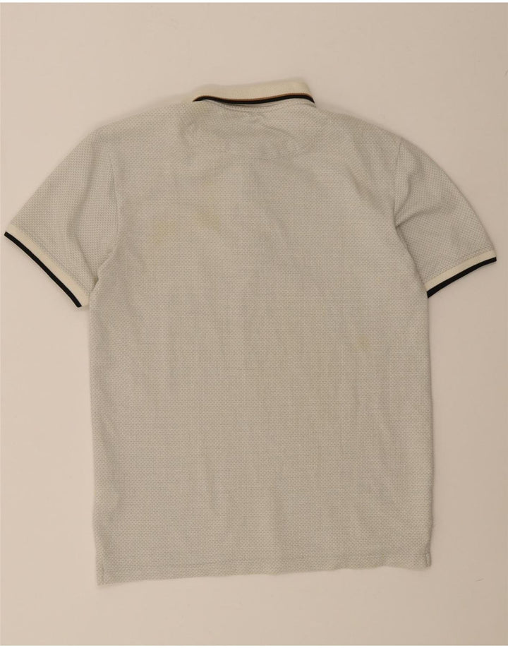 Camisa polo masculina ZARA pequena algodão cinza
