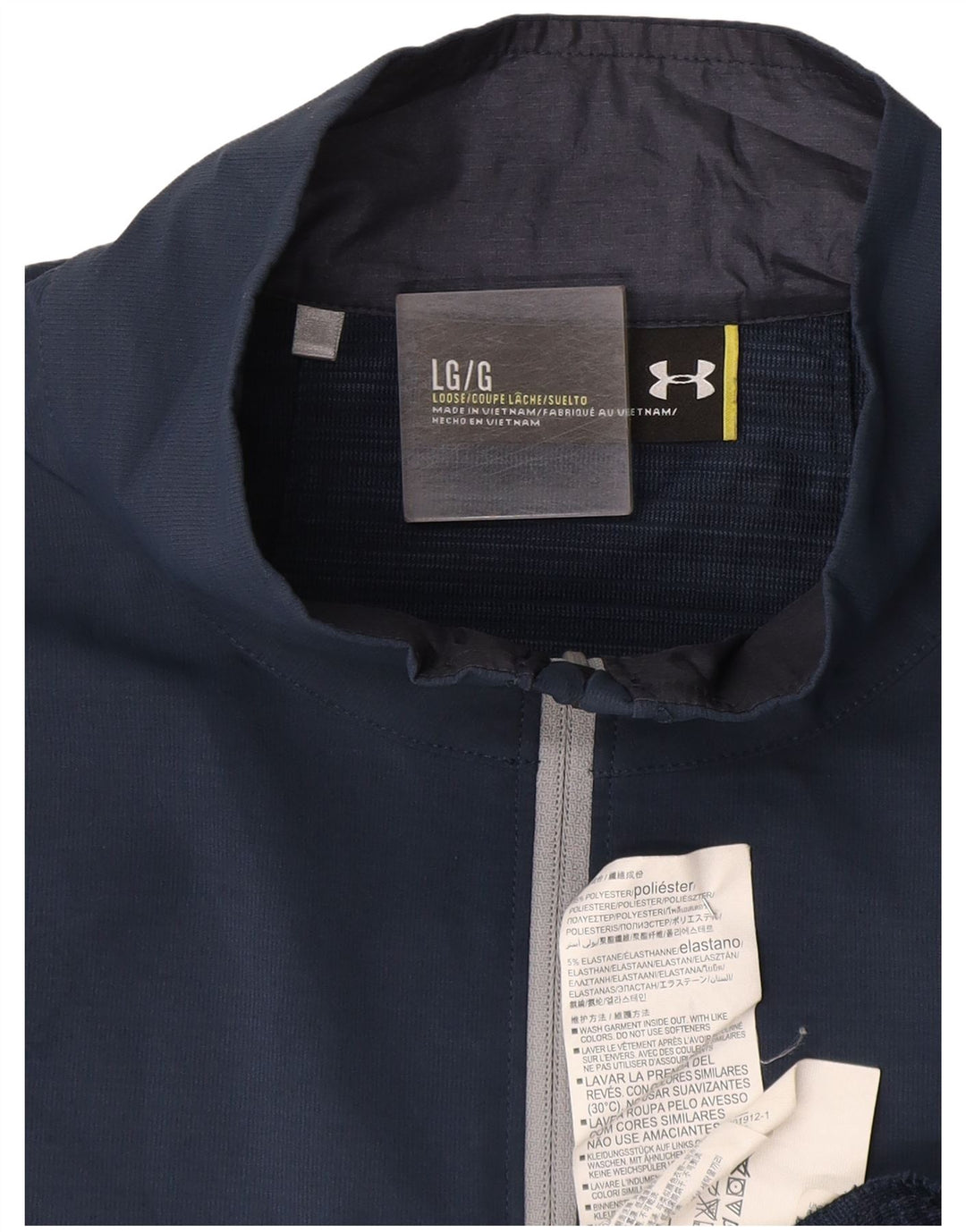 Under Armour Masculino Pulôver Treino Top Jaqueta Grande Poliéster Azul Marinho