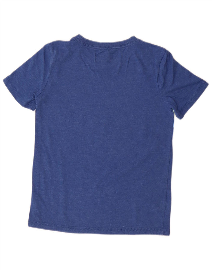 Camiseta Eddie Bauer Boys Top 7-8 Anos Pequeno Azul Colorblock Algodão