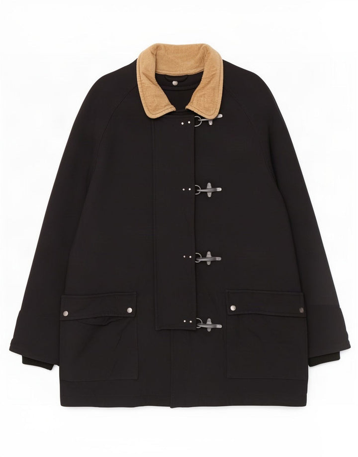 Fay Womens Duffle Coat UK 20 2XL Preto Poliamida