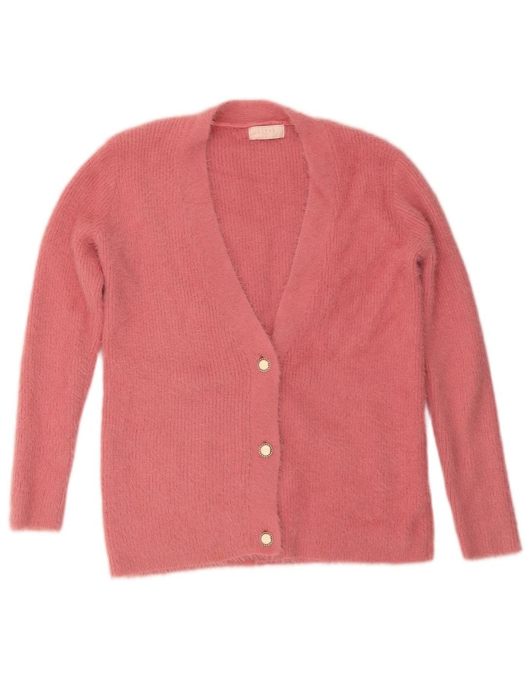 Suéter cardigã feminino Lipsy Reino Unido 12 médio rosa nylon