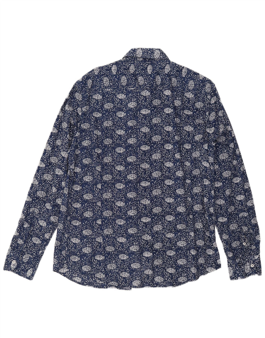 Camisa masculina Massimo Dutti XL azul marinho floral