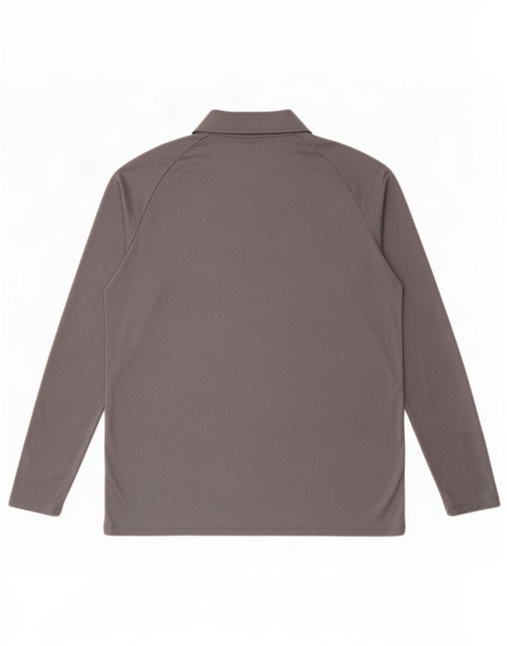 Pulôver masculino Canterbury com zíper e gola alta em poliéster cinza grande