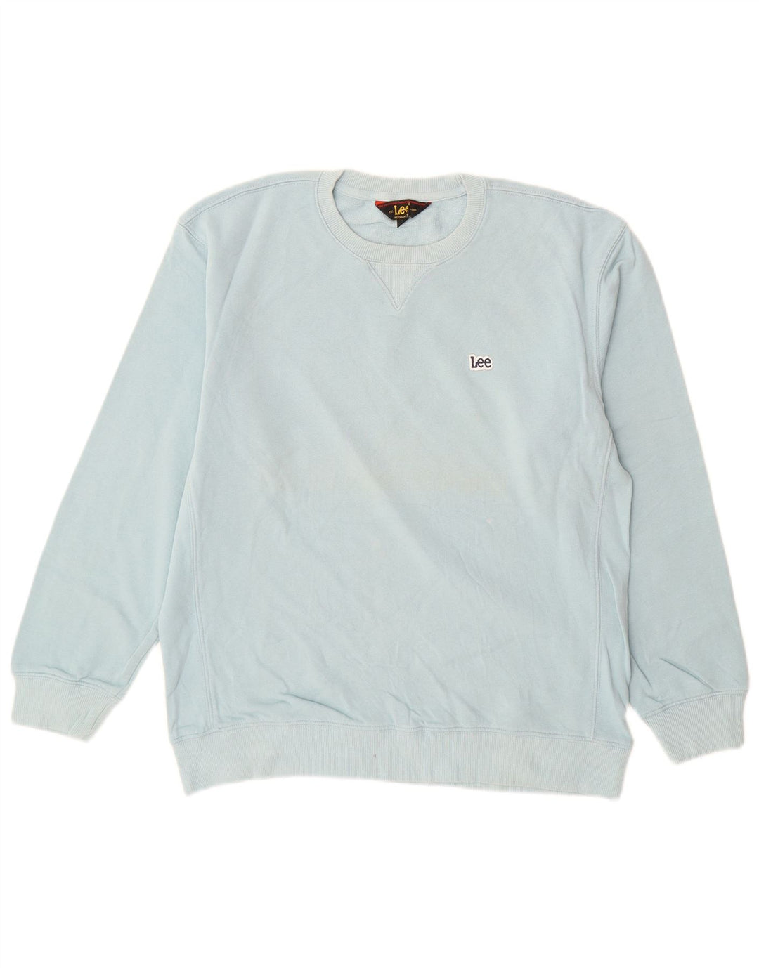 LEE Mens Regular Fit Suéter Suéter Médio Algodão Azul