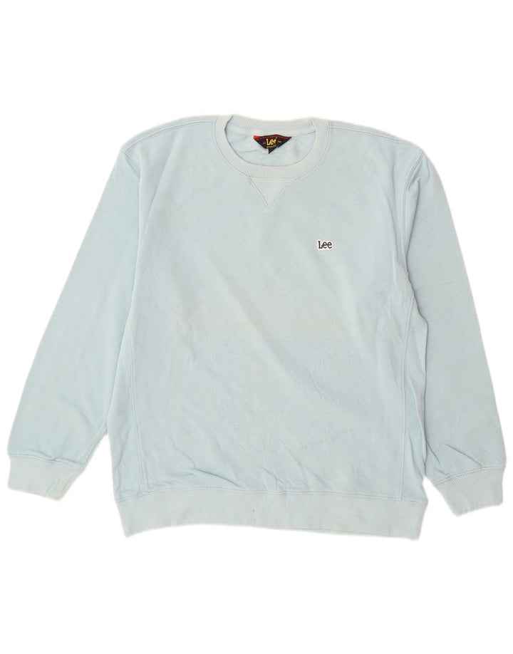 LEE Mens Regular Fit Suéter Suéter Médio Algodão Azul
