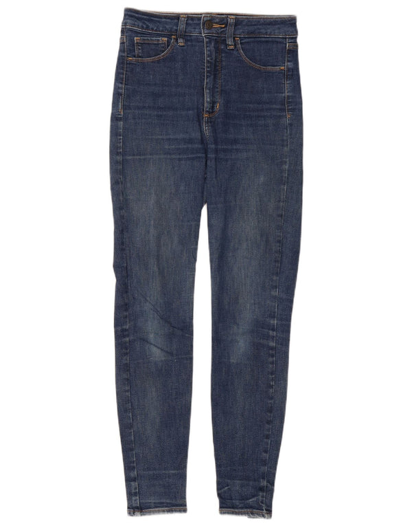 Jeans skinny feminino de cintura alta Gap W27 L28 algodão azul