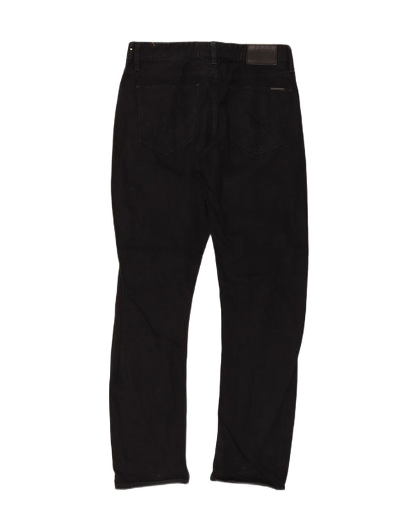 Superdry Mens Copperfill Loose Slim Jeans W34 L34 Algodão Preto