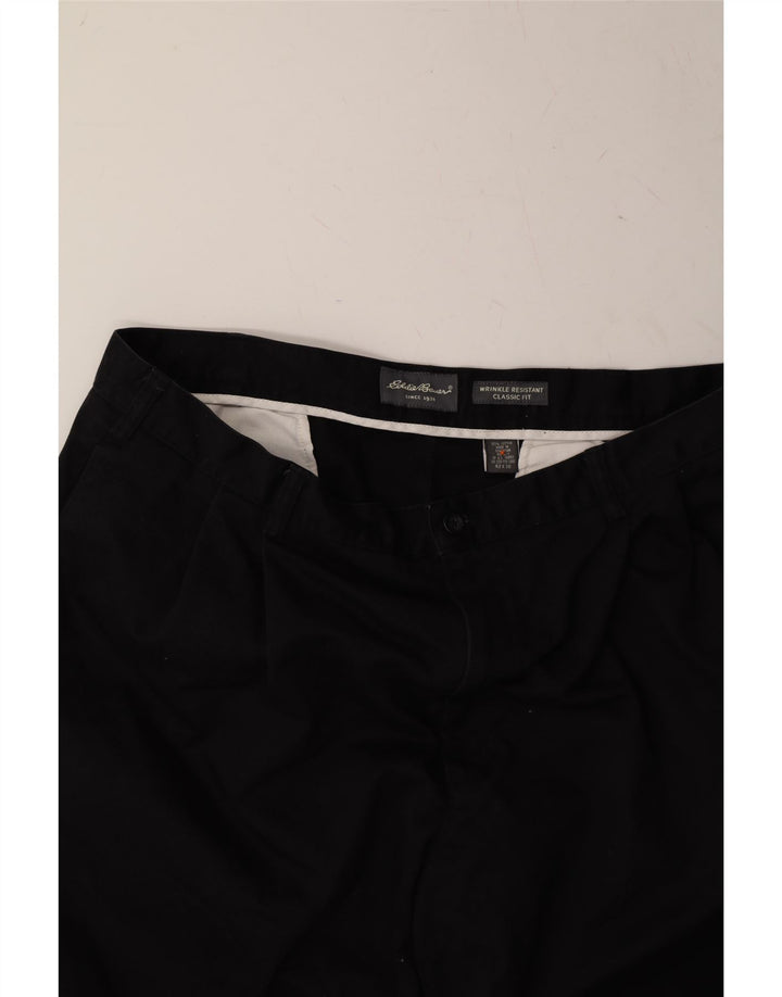EDDIE BAUER Mens Classic Fit Casual Trousers W42 L30 Black Cotton Vintage Eddie Bauer and Second-Hand Eddie Bauer from Messina Hembry 