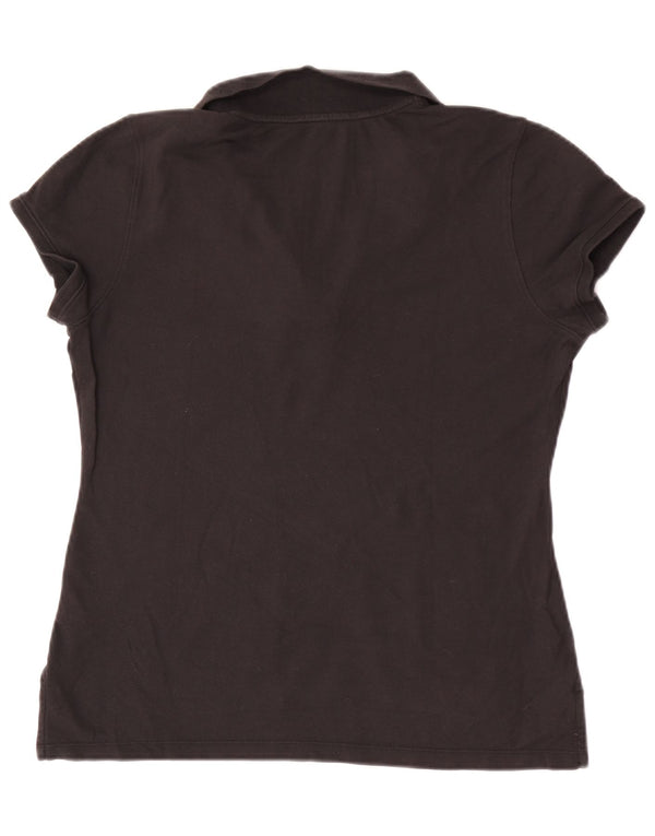 Polo gráfico feminino Calvin Klein Jeans UK 14 algodão preto médio