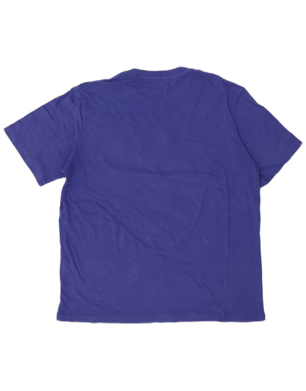 Camiseta masculina Superdry com estampa gráfica grande algodão azul