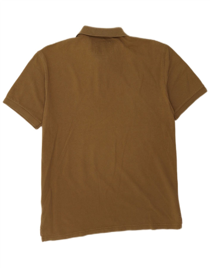 Camisa polo masculina J. Crew algodão cáqui médio