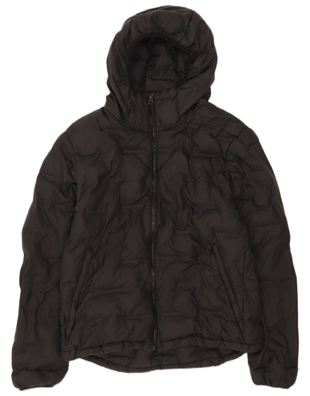 Jaqueta acolchoada com capuz masculina Superdry UK 40 grande poliéster preto