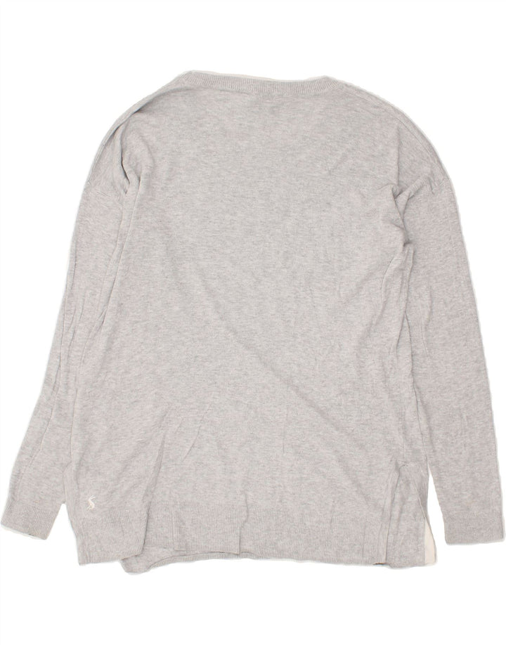 JOULES Womens Boat Neck Jumper Sweater UK 6 XS Grey Cotton Vintage Joules and Second-Hand Joules from Messina Hembry 