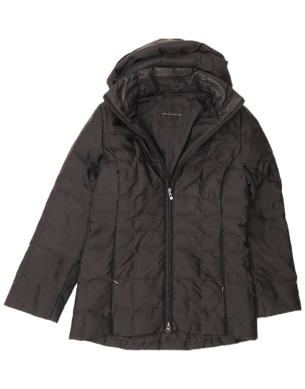 Jaqueta acolchoada com capuz feminino Sergio Tacchini UK 6 XS poliamida preta