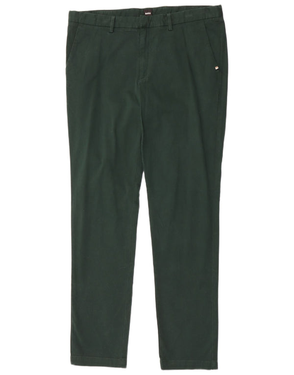 Hugo Boss Mens Kaito Slim Fit Chino Calças IT 50 Grande W34 L33 Verde