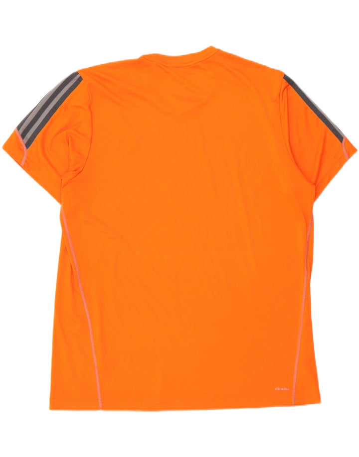 Camiseta Adidas Masculina Climalite Top 2XL Laranja Colourblock Poliéster