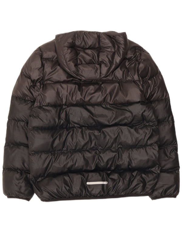 Jaqueta acolchoada com capuz Adidas meninos 13-14 anos preto colorblock poliéster