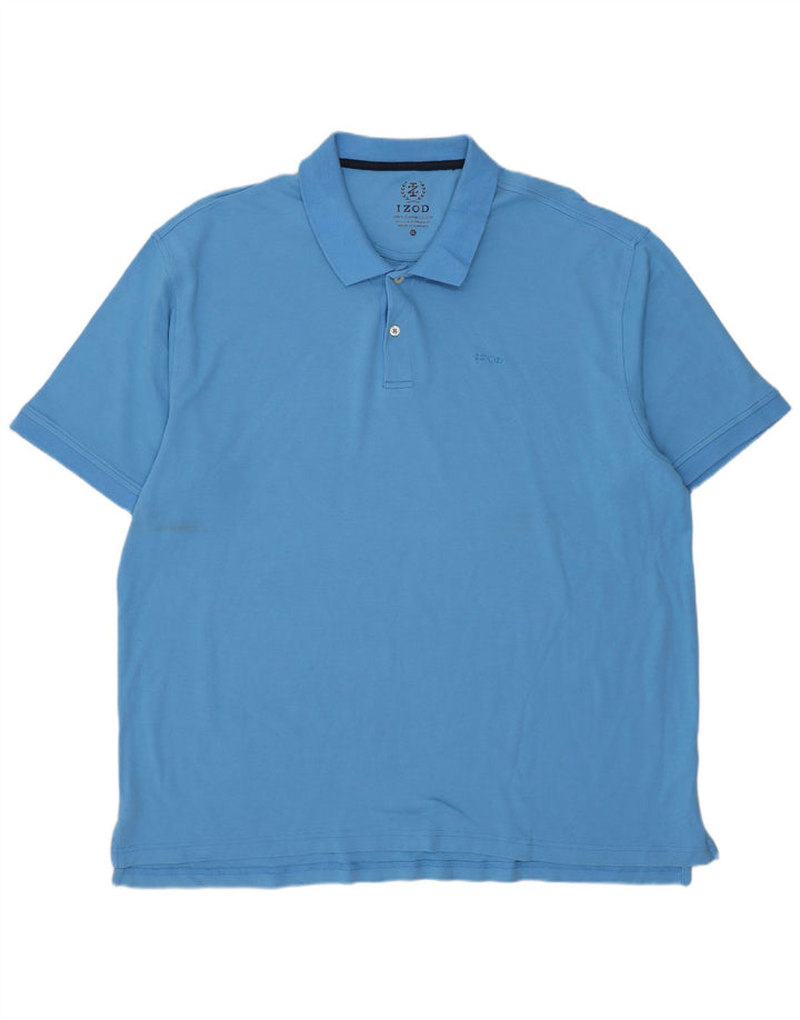Camisa polo masculina Izod 2XL algodão azul