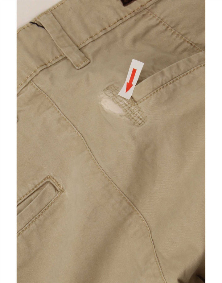 Zara Mens Slim Chino Calças EU 40 Médio W34 L32 Bege