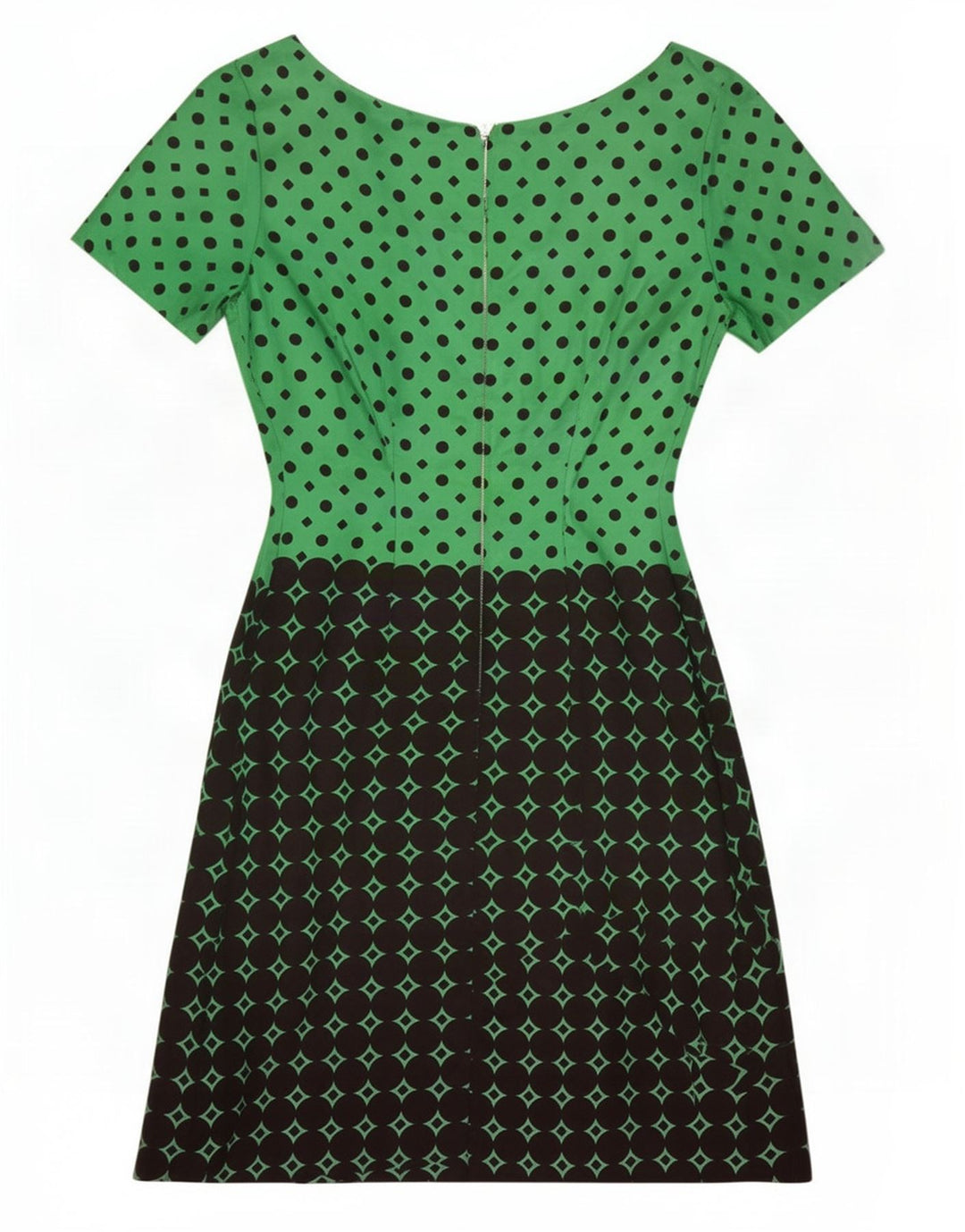 Vestido bainha feminino vintage IT 44 bloco colorido verde médio