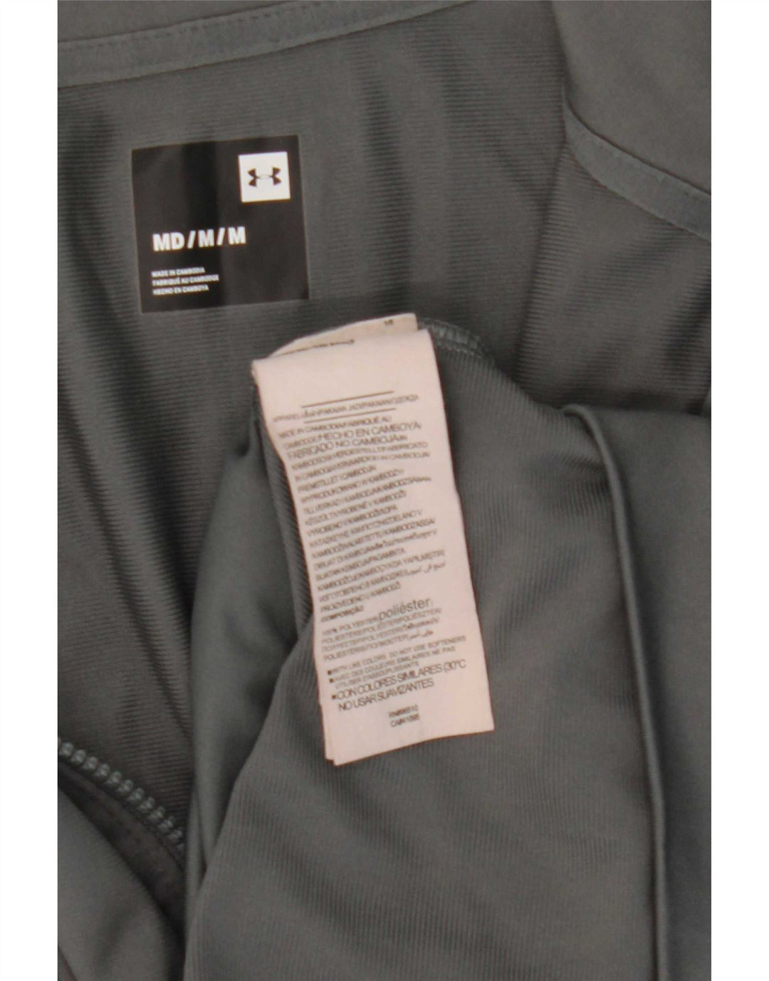 Under Armour Mens Treino Top Jacket Medium Grey Colourblock Poliéster
