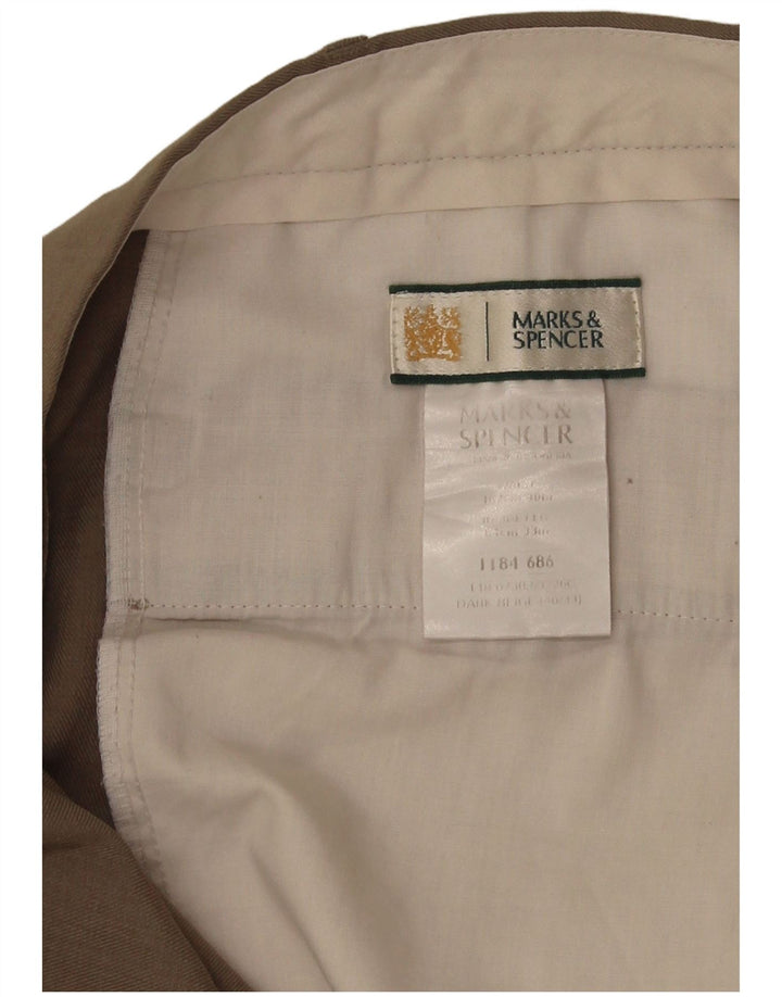 Calça masculina Marks & Spencer Pegged Suit W40 L32 Poliéster cáqui