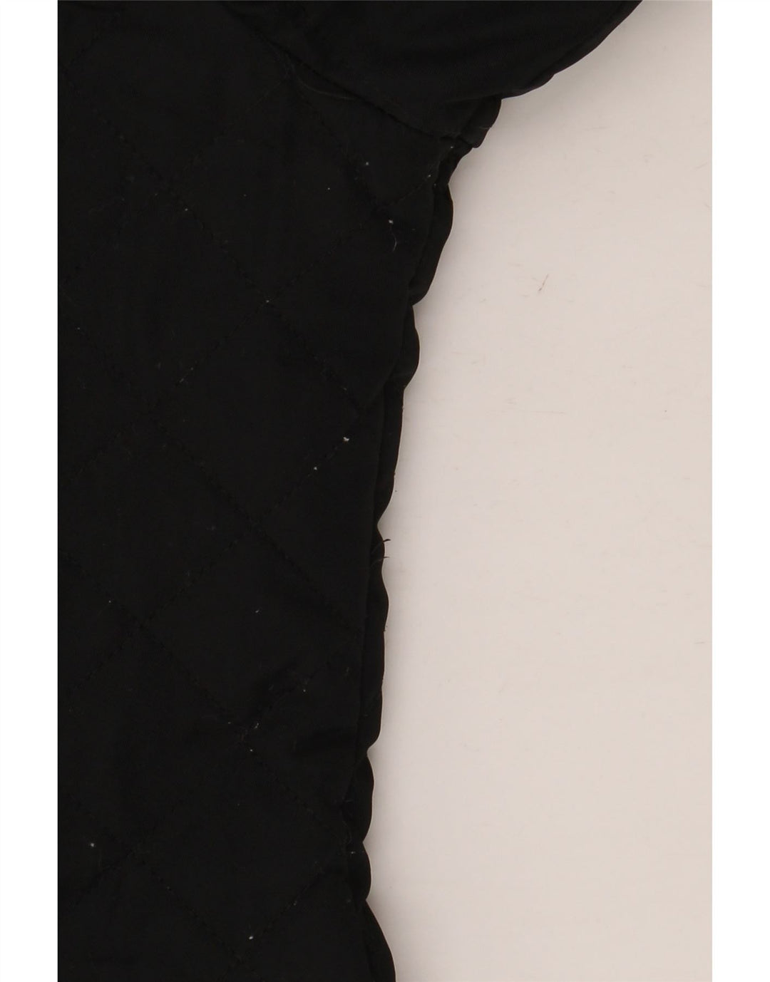 Casaco acolchoado com capuz feminino Laura Ashley Reino Unido 12 poliéster preto médio