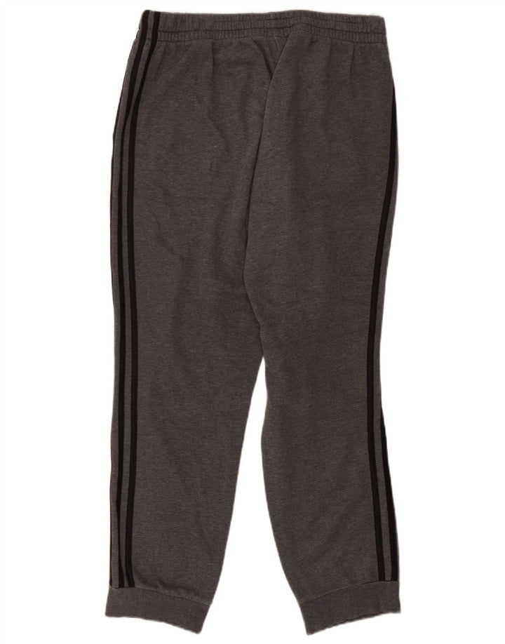 Calças de treino masculinas Adidas Joggers grandes de algodão cinza