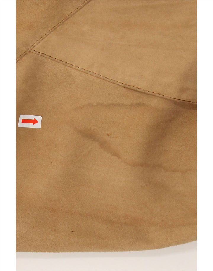 Jaqueta bomber masculina VINTAGE de camurça UK 38 bege médio