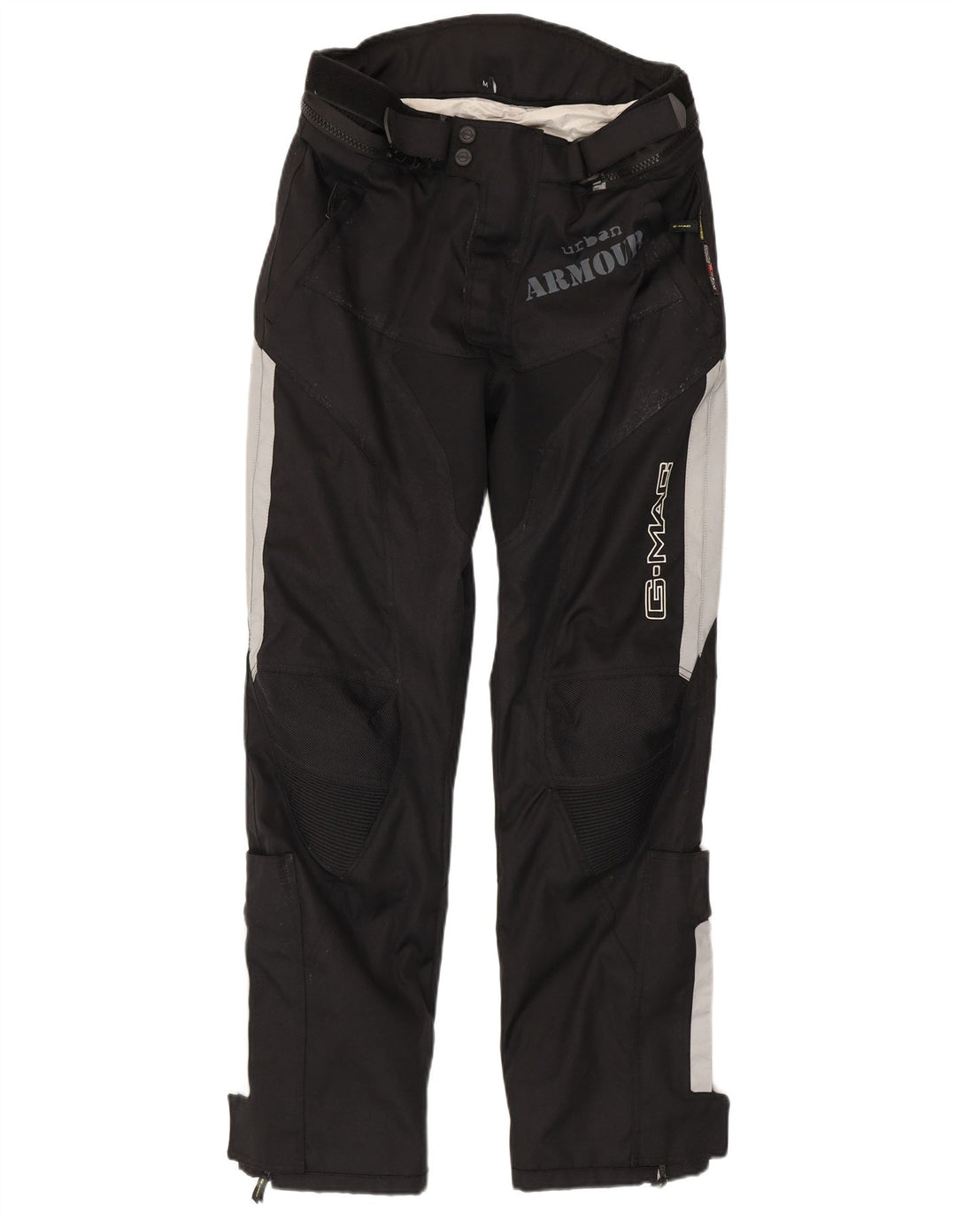 Calça G-mac masculina gráfica média W32 L33 preta colorblock motocicleta