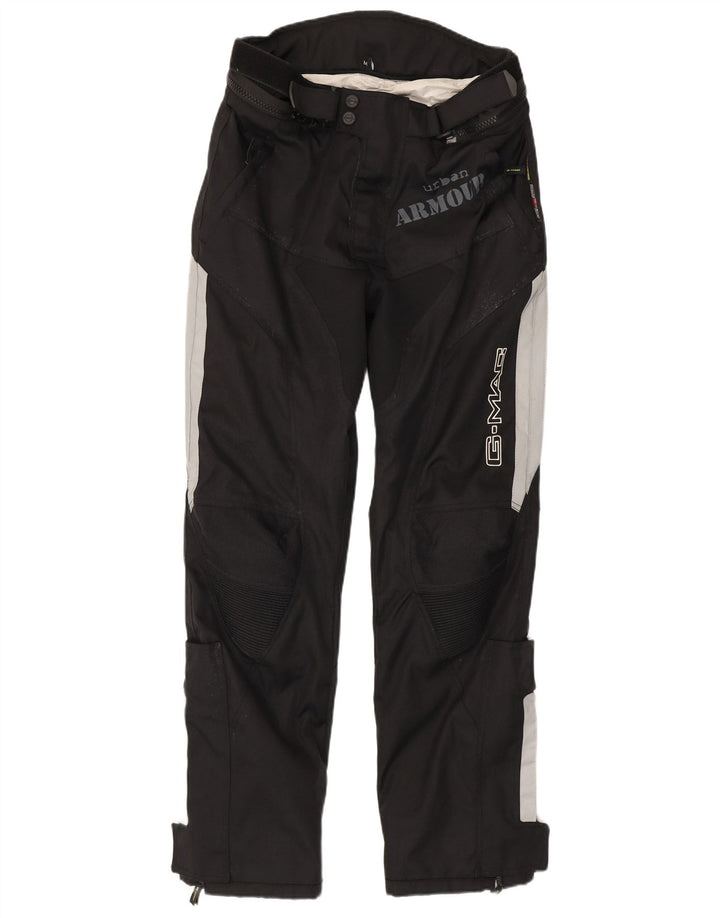Calça G-mac masculina gráfica média W32 L33 preta colorblock motocicleta