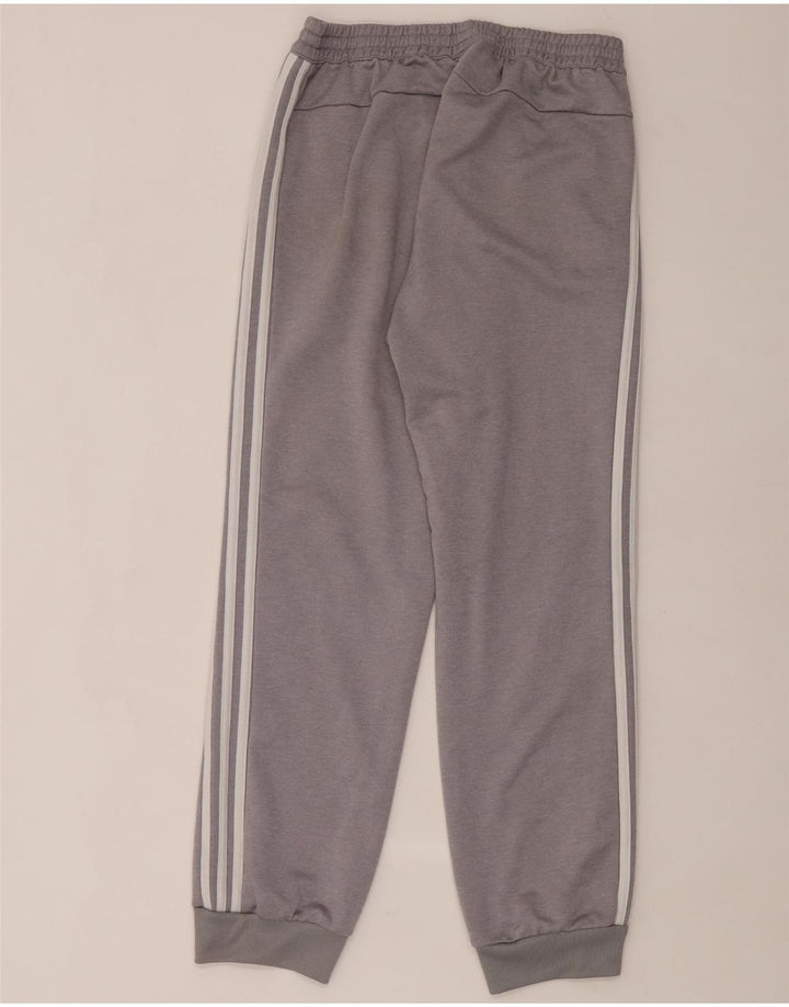 Calça de treino masculina Adidas Joggers grande poliéster cinza