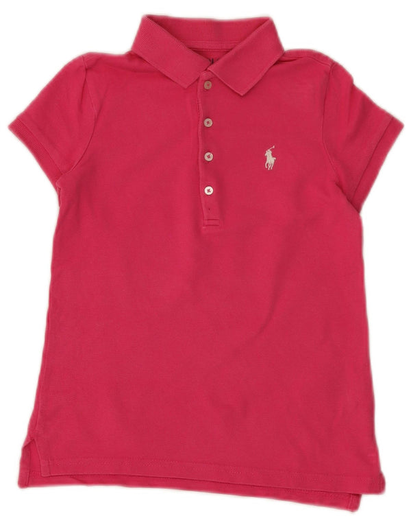 Camisa Polo Ralph Lauren Menina 6-7 Anos Pequena Algodão Rosa