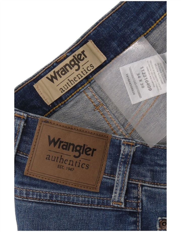 Jeans retos masculinos WRANGLER W34 L30 algodão azul