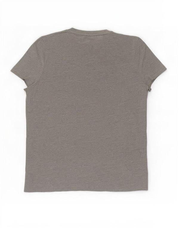 Camiseta gráfica masculina Jack & Jones grande algodão manchado cinza