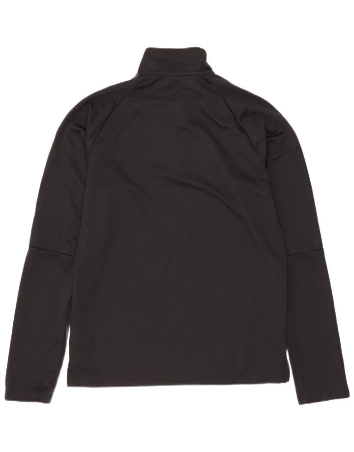 ADIDAS Mens Climalite Zip Neck Pullover Treino Top Pequeno Preto