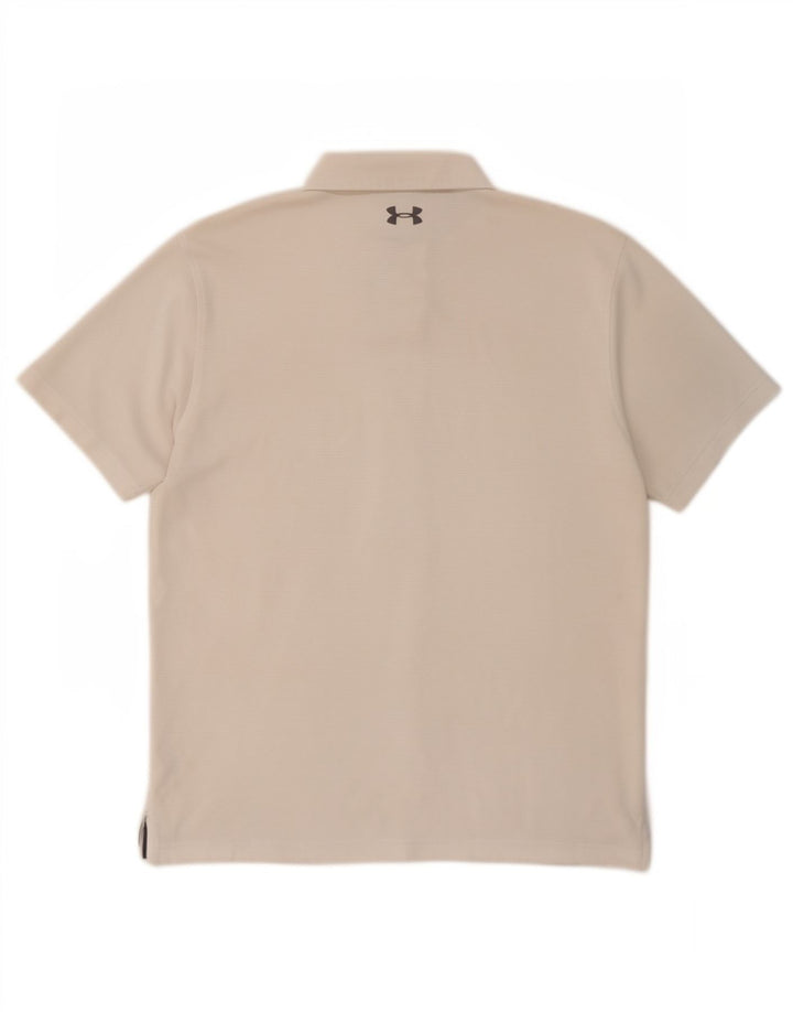 Camisa polo masculina Under Armour grande poliéster branco esportivo