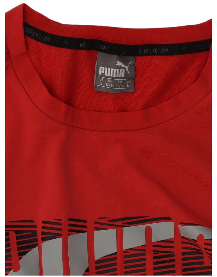Puma Camiseta Masculina Graphic Top Grande Vermelho