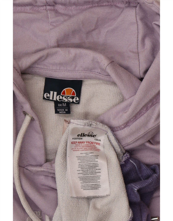 Suéter Ellesse masculino com capuz gráfico médio roxo tie-dye poliéster