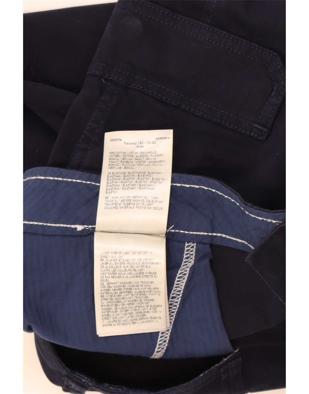 Wrangler Mens Casey Cargo Shorts W33 Médio Azul Marinho Algodão
