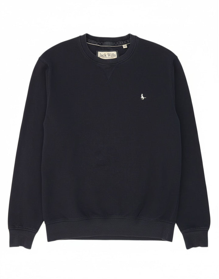JACK WILLS moletom masculino jumper grande algodão azul marinho