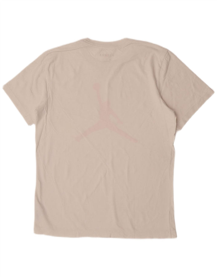 Camiseta Jordan masculina gráfica Top médio algodão branco