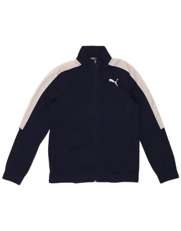 Puma Mens Tracksuit Top Jacket Médio Azul Marinho Colorblock Poliéster