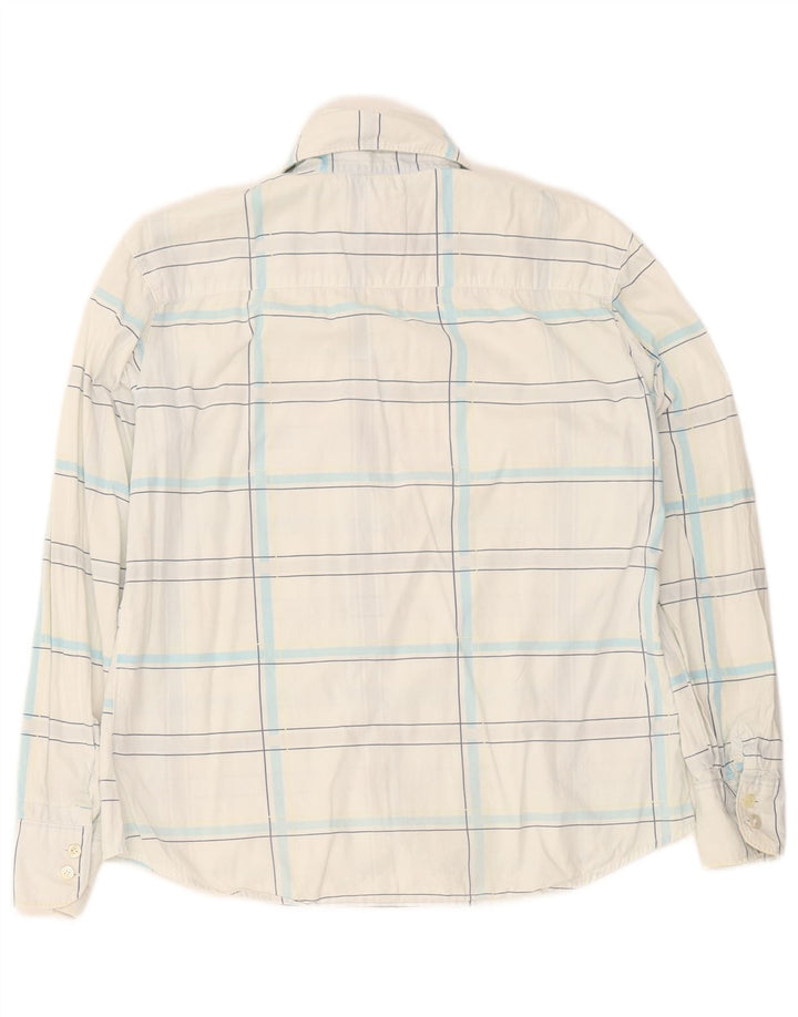 Camisa feminina Murphy & Nye UK 18 XL xadrez branca